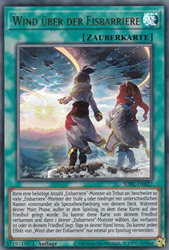 SDFC-DE027 - Wind über der Eisbarriere - Ultra Rare - 1. Auflage - Deutsch - Structure Deck: Freezing Chains - mit LMS Trading Fieldcenter-Karte Yugioh von LMS Trading