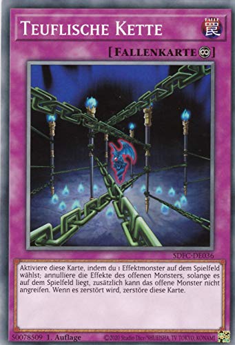 SDFC-DE036 - Teuflische Kette - Common - 1. Auflage - Deutsch - Structure Deck: Freezing Chains - mit LMS Trading Fieldcenter-Karte Yugioh von LMS Trading
