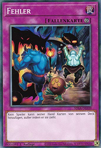 SDSA-DE039 - Fehler - Common - 1. Auflage - Deutsch - Structure Deck: Sacred Beasts - mit LMS Trading Fieldcenter-Karte Yugioh von LMS Trading
