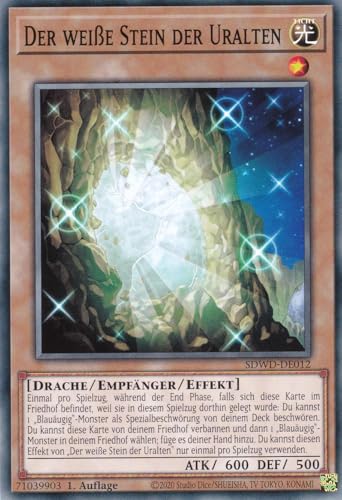 SDWD-DE012 - Der weiße Stein der Uralten - Common - Deutsch - 1. Auflage - Structure Deck: Blue Eyes White Destiny - mit LMS Trading Fieldcenter-Karte Yugioh von LMS Trading