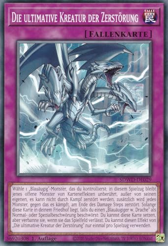 SDWD-DE029 - Die ultimative Kreatur der Zerstörung - Common - Deutsch - 1. Auflage - Structure Deck: Blue Eyes White Destiny - mit LMS Trading Fieldcenter-Karte Yugioh SDWD-DE029 - Die ultimative Kreatur der Zerstörung - Common - Deutsch - 1. Auflage - Structure Deck: Blue Eyes White Destiny - mit LMS Trading Fieldcenter-Karte Yugioh von LMS Trading