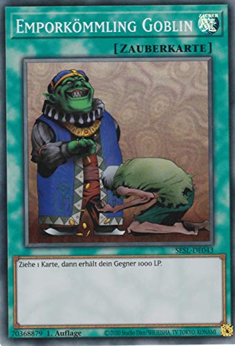 SESL-DE043 - Emporkömmling Goblin - Super Rare - 1. Auflage - Deutsch - Secret Slayers - mit LMS Trading Fieldcenter-Karte Yugioh SESL-DE043 - Emporkömmling Goblin - Super Rare - 1. Auflage - Deutsch - Secret Slayers - mit LMS Trading Fieldcenter-Karte Yugioh von LMS Trading