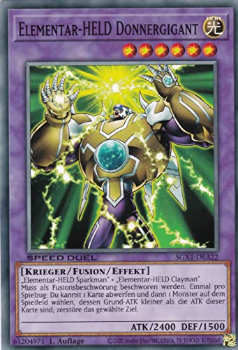 SGX1-DEA22 - Elementar-HELD Donnergigant - Common - Deutsch - Speed Duel GX: Duel Academy Box - mit LMS Trading Fieldcenter-Karte Yugioh SGX1-DEA22 - Elementar-HELD Donnergigant - Common - Deutsch - Speed Duel GX: Duel Academy Box - mit LMS Trading Fieldcenter-Karte Yugioh von LMS Trading