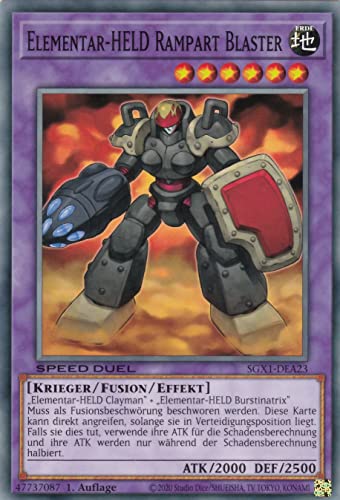 SGX1-DEA23 - Elementar-HELD Rampart Blaster - Common - 1. Auflage - Deutsch - Speed Duel GX: Duel Academy Box - mit LMS Trading Fieldcenter-Karte Yugioh SGX1-DEA23 - Elementar-HELD Rampart Blaster - Common - 1. Auflage - Deutsch - Speed Duel GX: Duel Academy Box - mit LMS Trading Fieldcenter-Karte Yugioh von LMS Trading