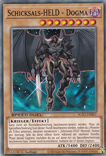 SGX1-DEB07 - Schicksals-HELD - Dogma - Common - 1. Auflage - Deutsch - Speed Duel GX: Duel Academy Box - mit LMS Trading Fieldcenter-Karte Yugioh SGX1-DEB07 - Schicksals-HELD - Dogma - Common - 1. Auflage - Deutsch - Speed Duel GX: Duel Academy Box - mit LMS Trading Fieldcenter-Karte Yugioh von LMS Trading