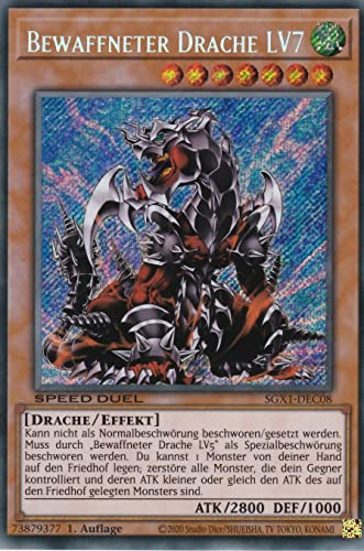 SGX1-DEC08 - Bewaffneter Drache LV7 - Secret Rare - 1. Auflage - Deutsch - Speed Duel GX: Duel Academy Box - mit LMS Trading Fieldcenter-Karte Yugioh SGX1-DEC08 - Bewaffneter Drache LV7 - Secret Rare - 1. Auflage - Deutsch - Speed Duel GX: Duel Academy Box - mit LMS Trading Fieldcenter-Karte Yugioh von LMS Trading