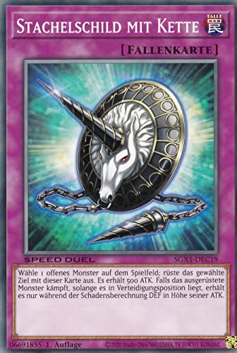SGX1-DEC19 - Stachelschild mit Kette - Common - 1. Auflage - Deutsch - Speed Duel GX: Duel Academy Box - mit LMS Trading Fieldcenter-Karte Yugioh SGX1-DEC19 - Stachelschild mit Kette - Common - 1. Auflage - Deutsch - Speed Duel GX: Duel Academy Box - mit LMS Trading Fieldcenter-Karte Yugioh von LMS Trading