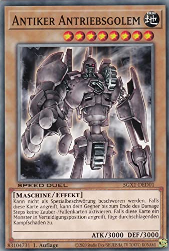 SGX1-DED01 - Antiker Antriebsgolem - Common - 1. Auflage - Deutsch - Speed Duel GX: Duel Academy Box - mit LMS Trading Fieldcenter-Karte Yugioh SGX1-DED01 - Antiker Antriebsgolem - Common - 1. Auflage - Deutsch - Speed Duel GX: Duel Academy Box - mit LMS Trading Fieldcenter-Karte Yugioh von LMS Trading