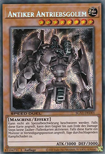 SGX1-DED01 - Antiker Antriebsgolem - Secret Rare - Deutsch - Speed Duel GX: Duel Academy Box - mit LMS Trading Fieldcenter-Karte Yugioh SGX1-DED01 - Antiker Antriebsgolem - Secret Rare - Deutsch - Speed Duel GX: Duel Academy Box - mit LMS Trading Fieldcenter-Karte Yugioh von LMS Trading