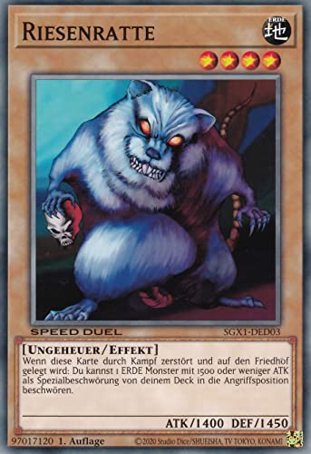 SGX1-DED03 - Riesenratte - Common - Deutsch - Speed Duel GX: Duel Academy Box - mit LMS Trading Fieldcenter-Karte Yugioh SGX1-DED03 - Riesenratte - Common - Deutsch - Speed Duel GX: Duel Academy Box - mit LMS Trading Fieldcenter-Karte Yugioh von LMS Trading