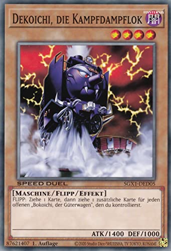 SGX1-DED05 - Dekoichi, die Kampfdampflok - Common - Deutsch - Speed Duel GX: Duel Academy Box - mit LMS Trading Fieldcenter-Karte Yugioh SGX1-DED05 - Dekoichi, die Kampfdampflok - Common - Deutsch - Speed Duel GX: Duel Academy Box - mit LMS Trading Fieldcenter-Karte Yugioh von LMS Trading