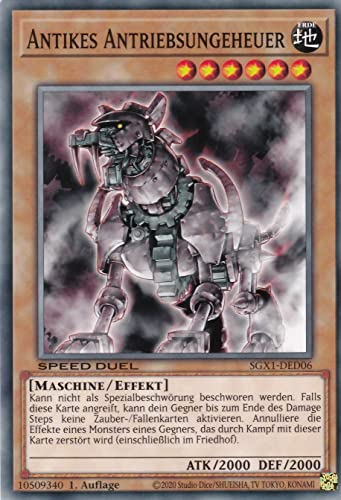 SGX1-DED06 - Antikes Antriebsungeheuer - Common - Deutsch - Speed Duel GX: Duel Academy Box - mit LMS Trading Fieldcenter-Karte Yugioh SGX1-DED06 - Antikes Antriebsungeheuer - Common - Deutsch - Speed Duel GX: Duel Academy Box - mit LMS Trading Fieldcenter-Karte Yugioh von LMS Trading