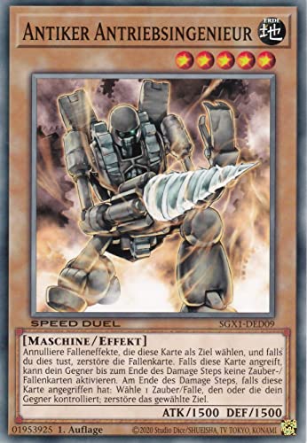 SGX1-DED09 - Antiker Antriebsingenieur - Common - 1. Auflage - Deutsch - Speed Duel GX: Duel Academy Box - mit LMS Trading Fieldcenter-Karte Yugioh SGX1-DED09 - Antiker Antriebsingenieur - Common - 1. Auflage - Deutsch - Speed Duel GX: Duel Academy Box - mit LMS Trading Fieldcenter-Karte Yugioh von LMS Trading