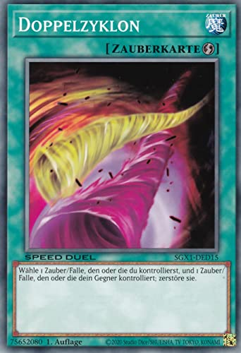 SGX1-DED15 - Doppelzyklon - Common - 1. Auflage - Deutsch - Speed Duel GX: Duel Academy Box - mit LMS Trading Fieldcenter-Karte Yugioh von LMS Trading