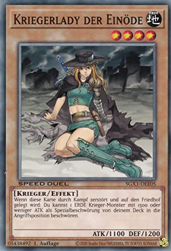 SGX1-DEE05 - Kriegerlady der Einöde - Common - 1. Auflage - Deutsch - Speed Duel GX: Duel Academy Box - mit LMS Trading Fieldcenter-Karte Yugioh SGX1-DEE05 - Kriegerlady der Einöde - Common - 1. Auflage - Deutsch - Speed Duel GX: Duel Academy Box - mit LMS Trading Fieldcenter-Karte Yugioh von LMS Trading