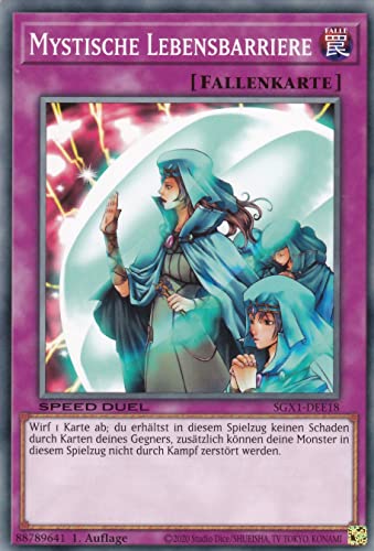 SGX1-DEE18 - Mystische Lebensbarriere - Common - 1. Auflage - Deutsch - Speed Duel GX: Duel Academy Box - mit LMS Trading Fieldcenter-Karte Yugioh SGX1-DEE18 - Mystische Lebensbarriere - Common - 1. Auflage - Deutsch - Speed Duel GX: Duel Academy Box - mit LMS Trading Fieldcenter-Karte Yugioh von LMS Trading