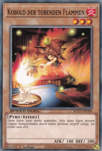 SGX1-DEH06 - Kobold der tobenden Flammen - Common - Deutsch - Speed Duel GX: Duel Academy Box - mit LMS Trading Fieldcenter-Karte Yugioh SGX1-DEH06 - Kobold der tobenden Flammen - Common - Deutsch - Speed Duel GX: Duel Academy Box - mit LMS Trading Fieldcenter-Karte Yugioh von LMS Trading