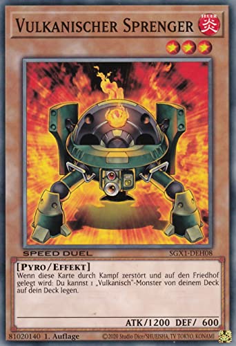 SGX1-DEH08 - Vulkanischer Sprenger - Common - 1. Auflage - Deutsch - Speed Duel GX: Duel Academy Box - mit LMS Trading Fieldcenter-Karte Yugioh von LMS Trading