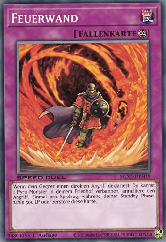 SGX1-DEH19 - Feuerwand - Common - 1. Auflage - Deutsch - Speed Duel GX: Duel Academy Box - mit LMS Trading Fieldcenter-Karte Yugioh SGX1-DEH19 - Feuerwand - Common - 1. Auflage - Deutsch - Speed Duel GX: Duel Academy Box - mit LMS Trading Fieldcenter-Karte Yugioh von LMS Trading
