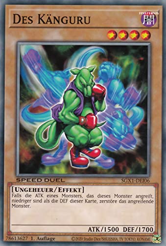 SGX1-DEI06 - des Känguru - Common - 1. Auflage - Deutsch - Speed Duel GX: Duel Academy Box - mit LMS Trading Fieldcenter-Karte Yugioh SGX1-DEI06 - des Känguru - Common - 1. Auflage - Deutsch - Speed Duel GX: Duel Academy Box - mit LMS Trading Fieldcenter-Karte Yugioh von LMS Trading