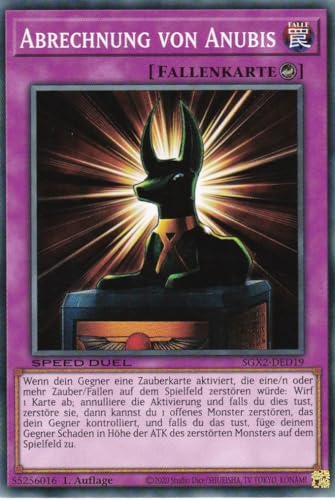 SGX2-DED19 - Abrechnung von Anubis - Common - 1. Auflage - DEUTSCH - Speed Duel GX: Midterm Paradox - mit LMS Trading Fieldcenter-Karte Yugioh SGX2-DED19 - Abrechnung von Anubis - Common - 1. Auflage - DEUTSCH - Speed Duel GX: Midterm Paradox - mit LMS Trading Fieldcenter-Karte Yugioh von LMS Trading