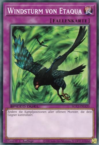 SGX3-DEA20 - Windsturm von Etaqua - Common - 1. Auflage - Deutsch - Speed Duel GX: Duelists of Shadows - mit LMS Trading Fieldcenter-Karte Yugioh von LMS Trading