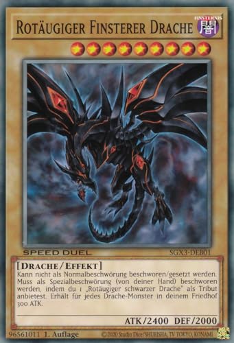 SGX3-DEB01 - Rotäugiger Finsterer Drache - Common - 1. Auflage - Deutsch - Speed Duel GX: Duelists of Shadows - mit LMS Trading Fieldcenter-Karte Yugioh SGX3-DEB01 - Rotäugiger Finsterer Drache - Common - 1. Auflage - Deutsch - Speed Duel GX: Duelists of Shadows - mit LMS Trading Fieldcenter-Karte Yugioh von LMS Trading