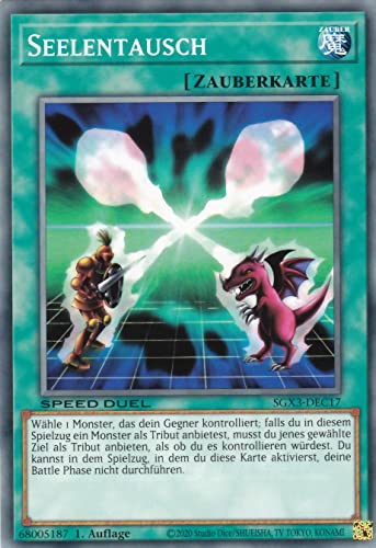 SGX3-DEC17 - Seelentausch - Common - 1. Auflage - Deutsch - Speed Duel GX: Duelists of Shadows - mit LMS Trading Fieldcenter-Karte Yugioh von LMS Trading