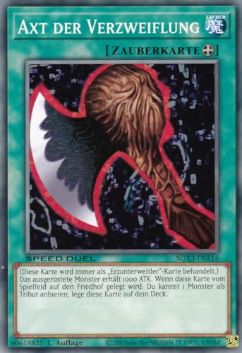 SGX3-DEE16 - Axt der Verzweiflung - Common - 1. Auflage - Deutsch - Speed Duel GX: Duelists of Shadows - mit LMS Trading Fieldcenter-Karte Yugioh SGX3-DEE16 - Axt der Verzweiflung - Common - 1. Auflage - Deutsch - Speed Duel GX: Duelists of Shadows - mit LMS Trading Fieldcenter-Karte Yugioh von LMS Trading