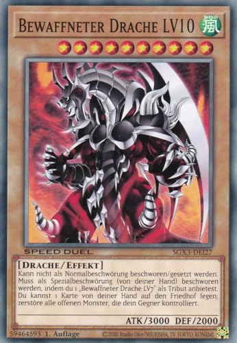 SGX3-DEI27 - Bewaffneter Drache LV10 - Common - 1. Auflage - Deutsch - Speed Duel GX: Duelists of Shadows - mit LMS Trading Fieldcenter-Karte Yugioh SGX3-DEI27 - Bewaffneter Drache LV10 - Common - 1. Auflage - Deutsch - Speed Duel GX: Duelists of Shadows - mit LMS Trading Fieldcenter-Karte Yugioh von LMS Trading