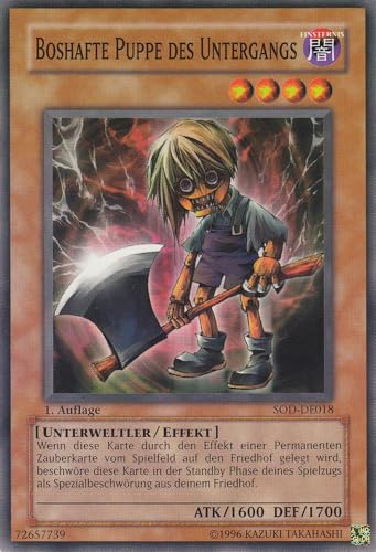 SOD-DE018 - Boshafte Puppe des Untergangs - Common - Deutsch - Soul of The Duelist - mit LMS Trading Fieldcenter-Karte Yugioh SOD-DE018 - Boshafte Puppe des Untergangs - Common - Deutsch - Soul of The Duelist - mit LMS Trading Fieldcenter-Karte Yugioh von LMS Trading