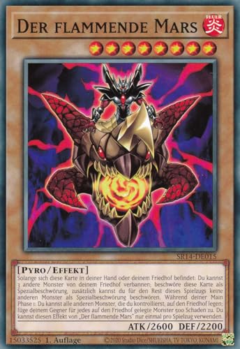 SR14-DE015 - Der flammende Mars - Common - 1. Auflage - Common - Structure Deck: Fire Kings - mit LMS Trading Fieldcenter-Karte Yugioh von LMS Trading
