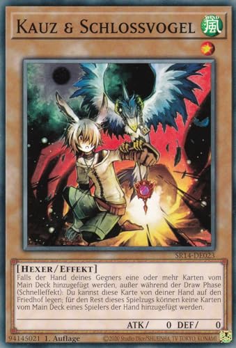 SR14-DE023 - Kauz & Schlossvogel - Common - 1. Auflage - Common - Structure Deck: Fire Kings - mit LMS Trading Fieldcenter-Karte Yugioh von LMS Trading