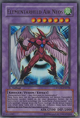 STON-DE034 - Elementarheld Air Neos - Ultra Rare - Deutsch - Strike of Neos - mit LMS Trading Fieldcenter-Karte Yugioh STON-DE034 - Elementarheld Air Neos - Ultra Rare - Deutsch - Strike of Neos - mit LMS Trading Fieldcenter-Karte Yugioh von LMS Trading