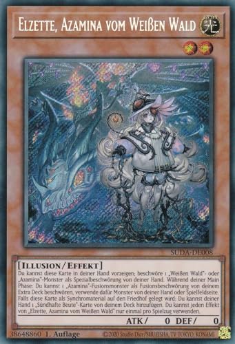 SUDA-DE008 - Elzette Azamina vom Weißen Wald - Secret Rare - Deutsch - 1. Auflage - Supreme Darkness - mit LMS Trading Fieldcenter-Karte Yugioh SUDA-DE008 - Elzette Azamina vom Weißen Wald - Secret Rare - Deutsch - 1. Auflage - Supreme Darkness - mit LMS Trading Fieldcenter-Karte Yugioh von LMS Trading