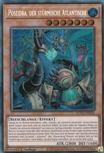 SUDA-DE016 - Poseidra der Stürmische Atlantische - Secret Rare - Deutsch - 1. Auflage - Supreme Darkness - mit LMS Trading Fieldcenter-Karte Yugioh SUDA-DE016 - Poseidra der Stürmische Atlantische - Secret Rare - Deutsch - 1. Auflage - Supreme Darkness - mit LMS Trading Fieldcenter-Karte Yugioh von LMS Trading