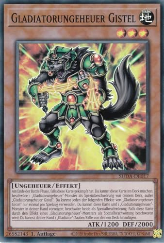 SUDA-DE017 - Gladiatorungeheuer Sistel - Super Rare - Deutsch - 1. Auflage - Supreme Darkness - mit LMS Trading Fieldcenter-Karte Yugioh SUDA-DE017 - Gladiatorungeheuer Sistel - Super Rare - Deutsch - 1. Auflage - Supreme Darkness - mit LMS Trading Fieldcenter-Karte Yugioh von LMS Trading
