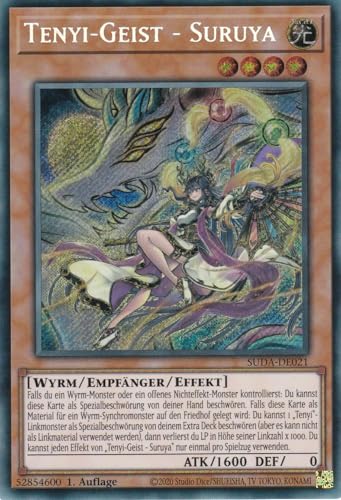 SUDA-DE021 - Tenyi Geist - Suruya - Secret Rare - Deutsch - 1. Auflage - Supreme Darkness - mit LMS Trading Fieldcenter-Karte Yugioh von LMS Trading