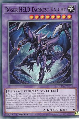 SUDA-DE033 - Böser Held Darkest Knight - Common - Deutsch - 1. Auflage - Supreme Darkness - mit LMS Trading Fieldcenter-Karte Yugioh von LMS Trading