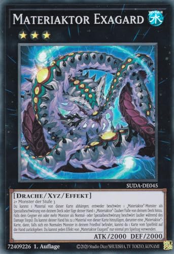 SUDA-DE045 - Materiaktor Exagard - Super Rare - Deutsch - 1. Auflage - Supreme Darkness - mit LMS Trading Fieldcenter-Karte Yugioh SUDA-DE045 - Materiaktor Exagard - Super Rare - Deutsch - 1. Auflage - Supreme Darkness - mit LMS Trading Fieldcenter-Karte Yugioh von LMS Trading