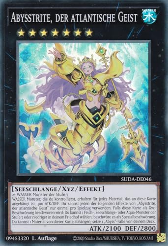 SUDA-DE046 - Abysstrite der Atlantische Geist - Super Rare - Deutsch - 1. Auflage - Supreme Darkness - mit LMS Trading Fieldcenter-Karte Yugioh SUDA-DE046 - Abysstrite der Atlantische Geist - Super Rare - Deutsch - 1. Auflage - Supreme Darkness - mit LMS Trading Fieldcenter-Karte Yugioh von LMS Trading