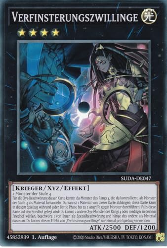 SUDA-DE047 - Verfinsterungszwillinge - Super Rare - Deutsch - 1. Auflage - Supreme Darkness - mit LMS Trading Fieldcenter-Karte Yugioh SUDA-DE047 - Verfinsterungszwillinge - Super Rare - Deutsch - 1. Auflage - Supreme Darkness - mit LMS Trading Fieldcenter-Karte Yugioh von LMS Trading