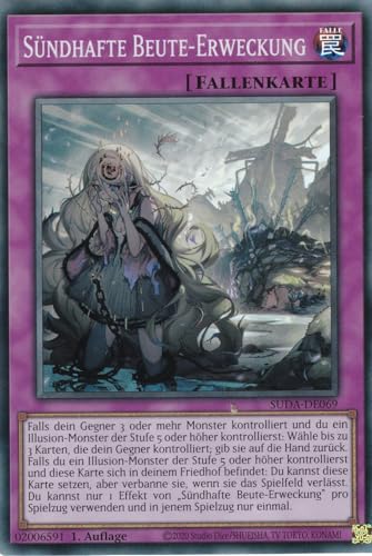 SUDA-DE069 - Sündhafte Beute Erweckung - Super Rare - Deutsch - 1. Auflage - Supreme Darkness - mit LMS Trading Fieldcenter-Karte Yugioh von LMS Trading