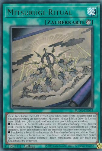 SUDA-DE095 - Mitsurugi Ritual - Ultra Rare - Deutsch - 1. Auflage - Supreme Darkness - mit LMS Trading Fieldcenter-Karte Yugioh SUDA-DE095 - Mitsurugi Ritual - Ultra Rare - Deutsch - 1. Auflage - Supreme Darkness - mit LMS Trading Fieldcenter-Karte Yugioh von LMS Trading