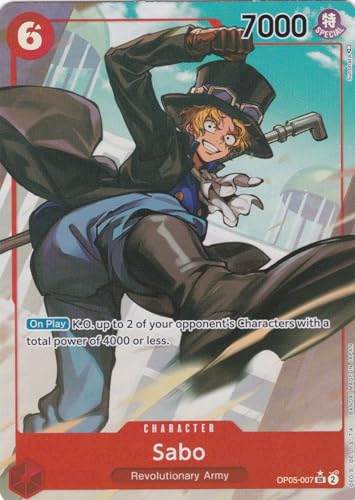 Sabo (OP05-007) (V.2) - Alternatives Artwork - Super Rare - Awakening of The New - One Piece Card Game - Einzelkarte - mit LMS Trading Grußkarte von LMS Trading