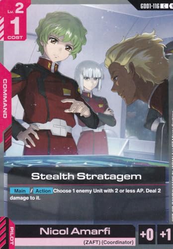 Stealth Stratagem - GD01-116 - Common - Newtype Rising - Gundam TCG - Einzelkarte - Offiziell - Anime - mit LMS-Trading Karte Stealth Stratagem - GD01-116 - Common - Newtype Rising - Gundam TCG - Einzelkarte - Offiziell - Anime - mit LMS-Trading Karte von LMS Trading