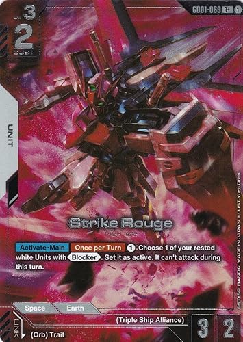Strike Rouge MBF-02 (Alt. Art) - GD01-069 - Rare - Newtype Rising - Gundam TCG - Einzelkarte - Offiziell - Anime - mit LMS-Trading Karte von LMS Trading