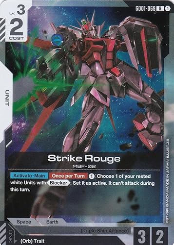 Strike Rouge MBF-02 - GD01-069 - Rare - Newtype Rising - Gundam TCG - Einzelkarte - Offiziell - Anime - mit LMS-Trading Karte Strike Rouge MBF-02 - GD01-069 - Rare - Newtype Rising - Gundam TCG - Einzelkarte - Offiziell - Anime - mit LMS-Trading Karte von LMS Trading