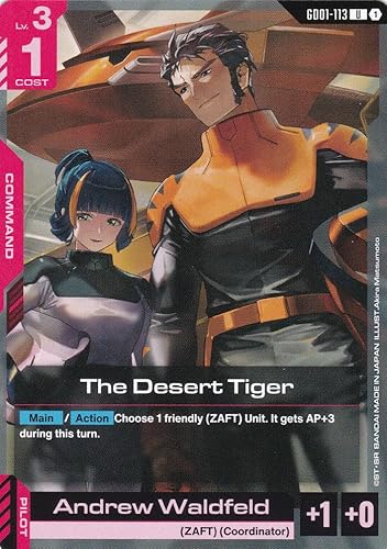 The Desert Tiger - GD01-113 - Uncommon - Newtype Rising - Gundam TCG - Einzelkarte - Offiziell - Anime - mit LMS-Trading Karte The Desert Tiger - GD01-113 - Uncommon - Newtype Rising - Gundam TCG - Einzelkarte - Offiziell - Anime - mit LMS-Trading Karte von LMS Trading