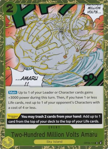 Two-Hundred Million Volts Amaru (OP05-115) - Rare - Awakening of The New - One Piece Card Game - Einzelkarte - mit LMS Trading Grußkarte von LMS Trading